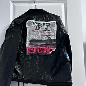 SUPER RARE SAMPLE Walter Van Beirendonck W&LT black plastic bomber 1997